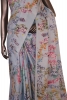 Designer Floral Pure Satin Crepe Silk Saree